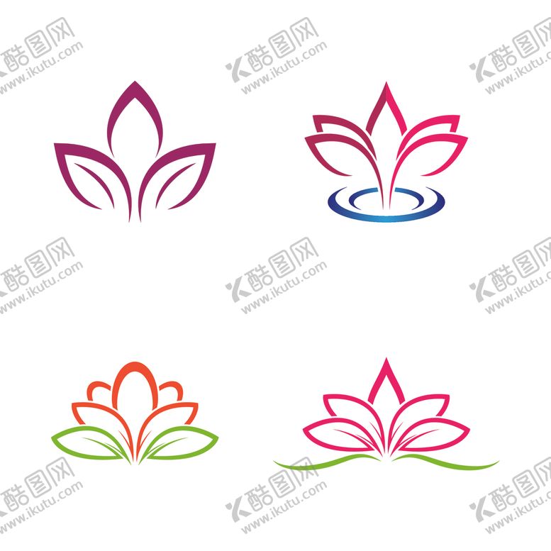 编号：18963607040007525469【酷图网】源文件下载-抽象荷花图标