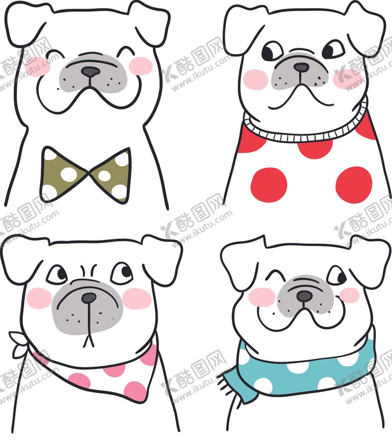 编号：37956110111411144055【酷图网】源文件下载-可爱动物小狗头像