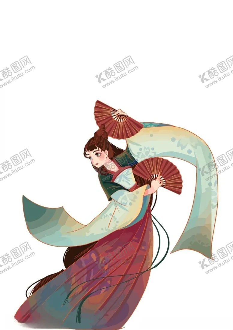 编号：29623002141048198230【酷图网】源文件下载-古风人物矢量插画