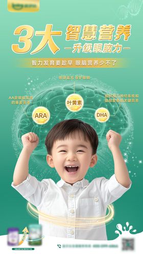 奶粉大脑发育海报