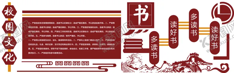 编号：71639610251822535816【酷图网】源文件下载-校园文化墙