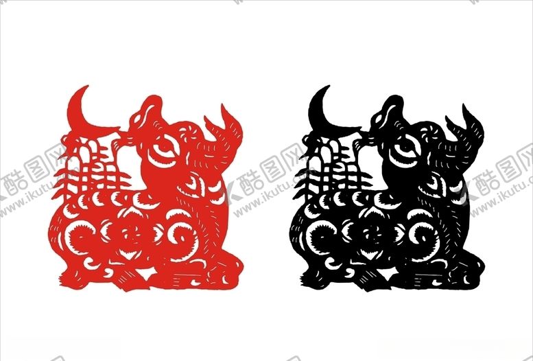 编号：89226010211718509719【酷图网】源文件下载-牛剪纸