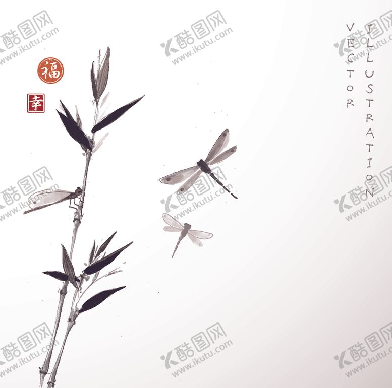 编号：32926809282215154055【酷图网】源文件下载-水墨植物