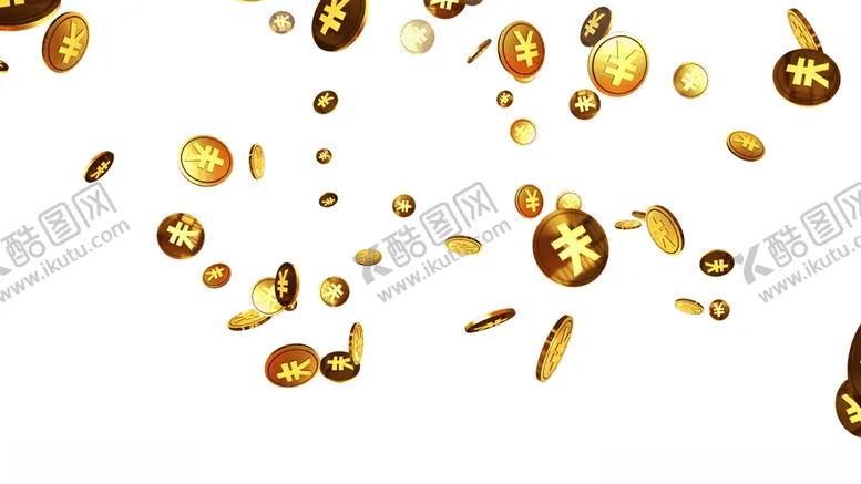 编号：88810204301014147630【酷图网】源文件下载-天上掉金币GIF