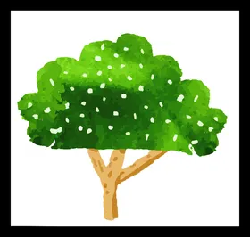手绘树木绿植大素材