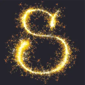 火焰字体金光艺术字设计金星素材