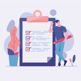 测试测验创意矢量插画