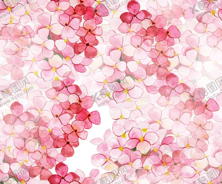 编号：71804701221002124570【酷图网】源文件下载-水彩花无缝花