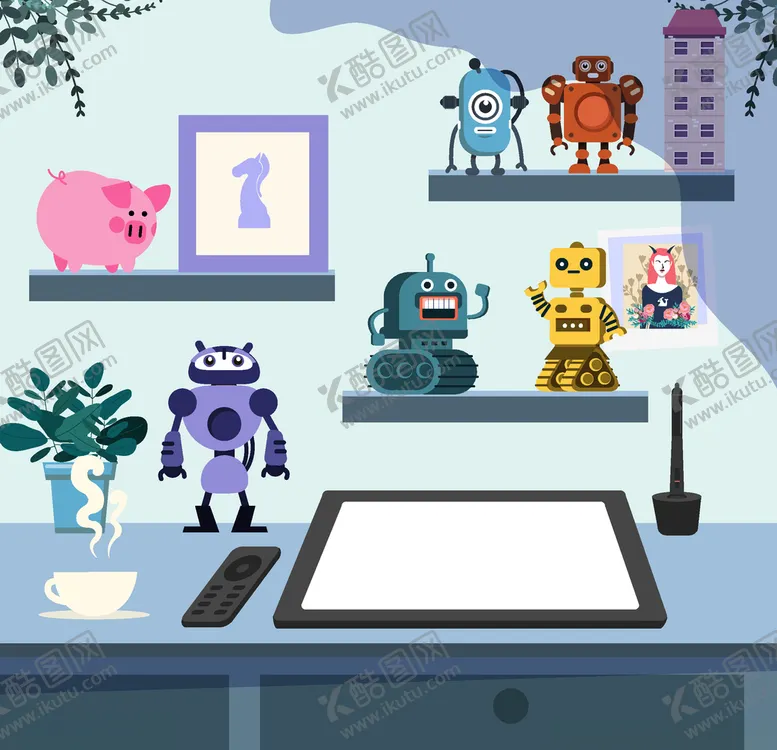 编号：46073707021533536972【酷图网】源文件下载-创意摆放玩具的工作室