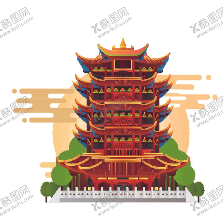 编号：53785009171145378876【酷图网】源文件下载-创意城市地标建筑物插画