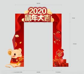 鼠年门头