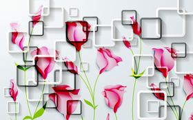 3D花背景墙