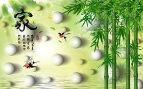 竹报平安背景墙