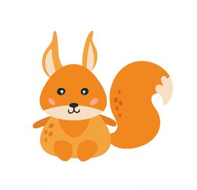 矢量卡通松鼠