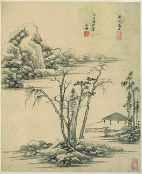 山水画国清代人文清朝场景