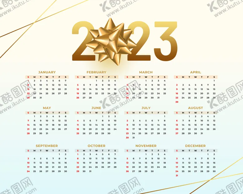 编号：21853610080625359726【酷图网】源文件下载-2023日历