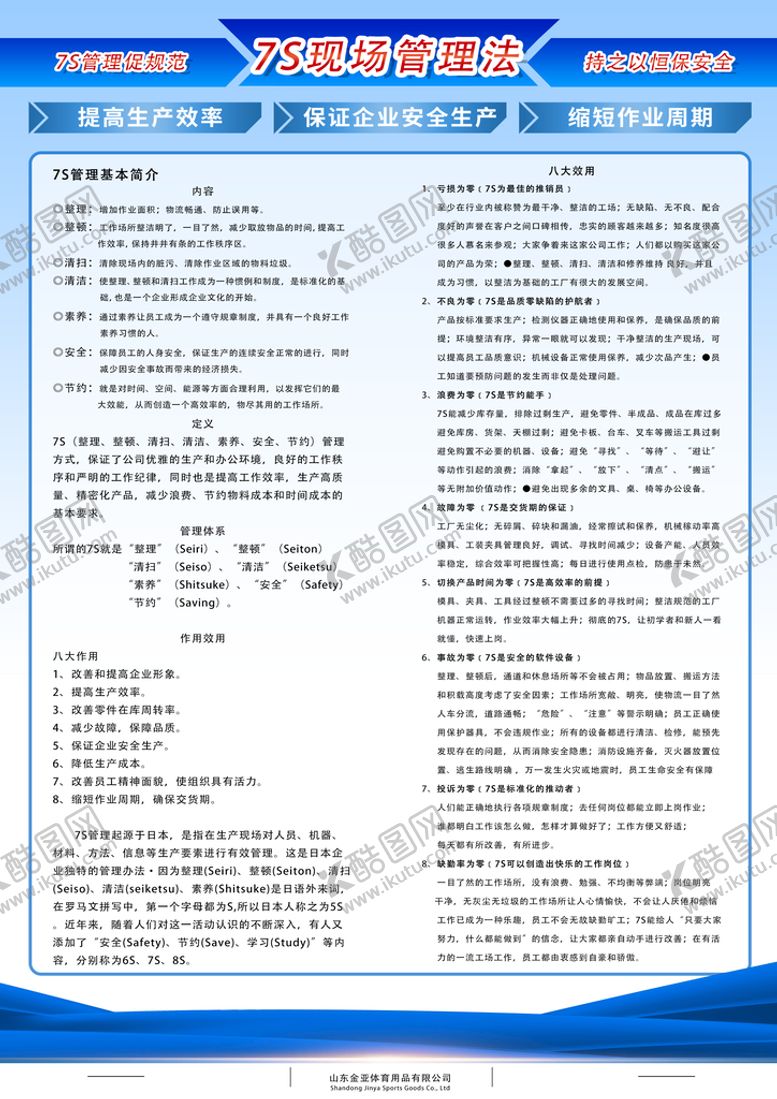 编号：87916009140219002751【酷图网】源文件下载-7S生产车间管理看板展板