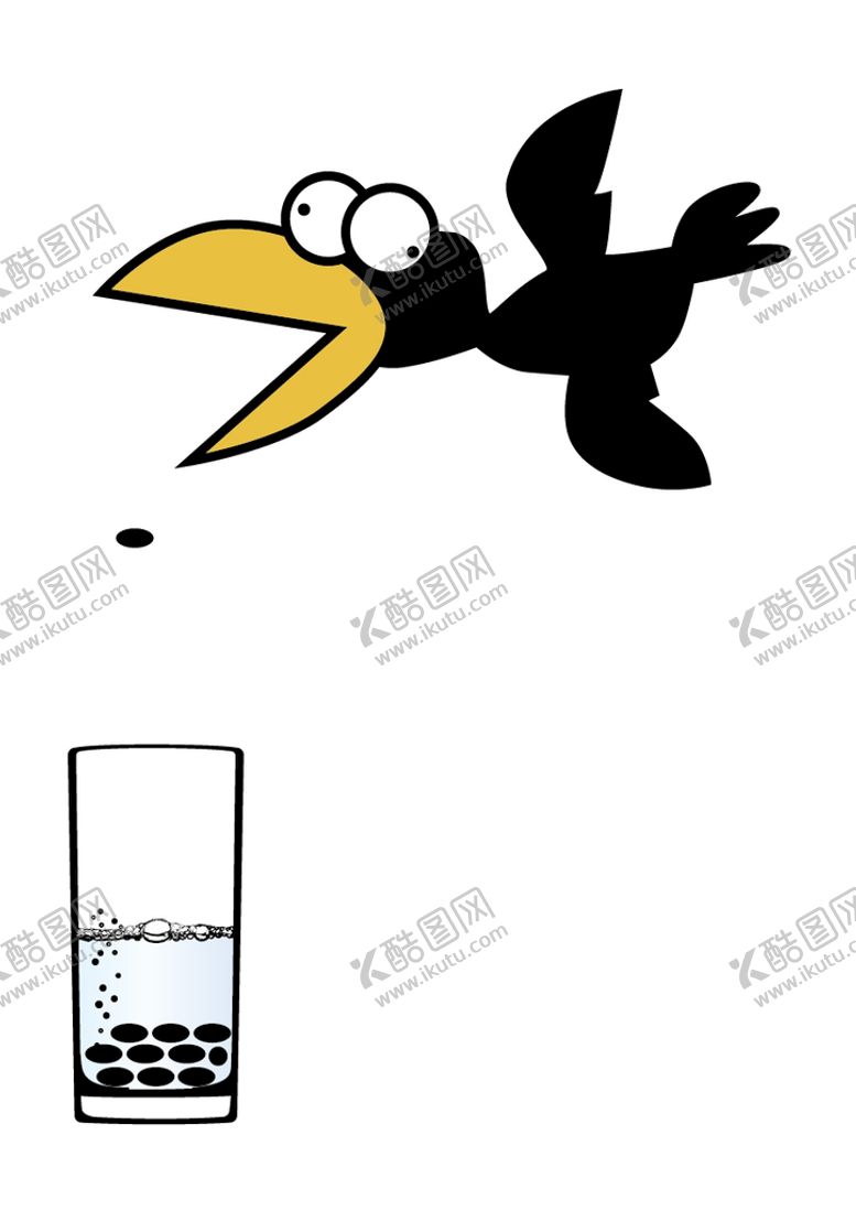 编号：62491510100206498037【酷图网】源文件下载-乌鸦喝水