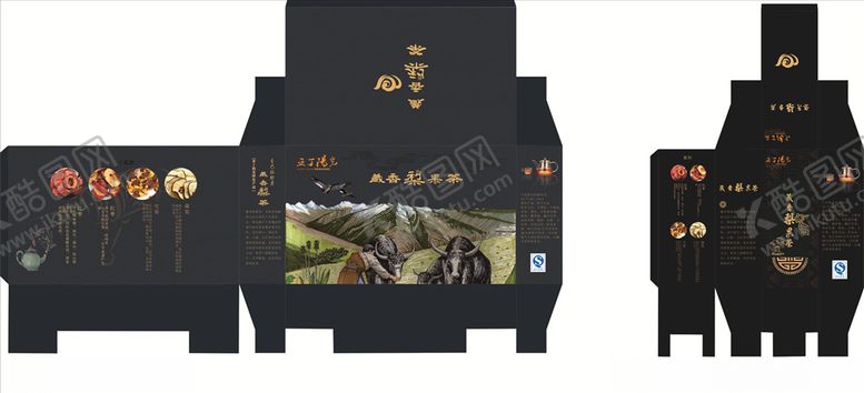 编号：66612411011731268129【酷图网】源文件下载-藏香梨果茶大小包装展开图
