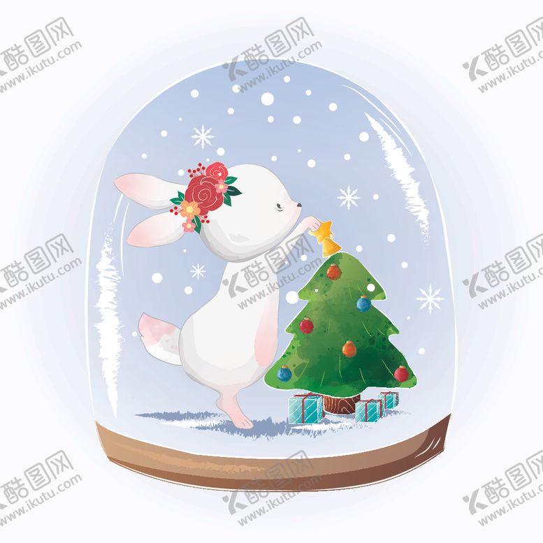 编号：47551809242118013314【酷图网】源文件下载-水晶球里的可爱小兔子