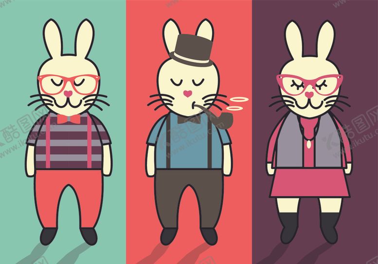 编号：51287209180013269882【酷图网】源文件下载-手绘卡通兔子