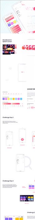 xd音乐创作粉红色女性UI设计