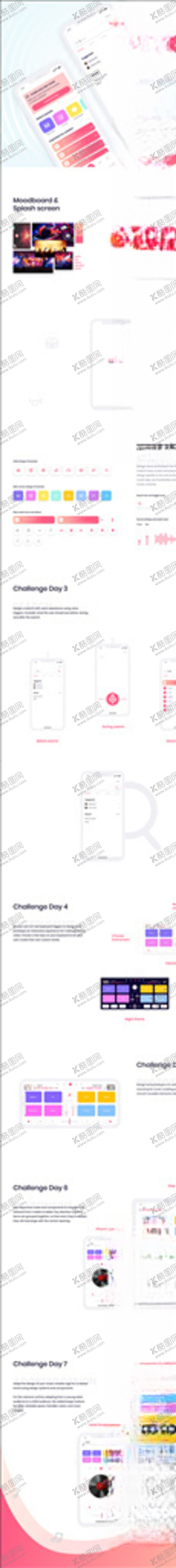 编号：82750109210645049435【酷图网】源文件下载-xd音乐创作粉红色女性UI设计