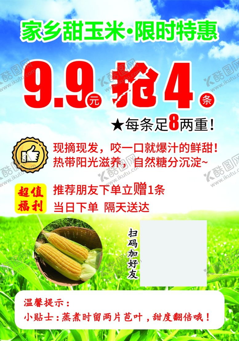 编号：99213806281914527624【酷图网】源文件下载-家乡甜玉米
