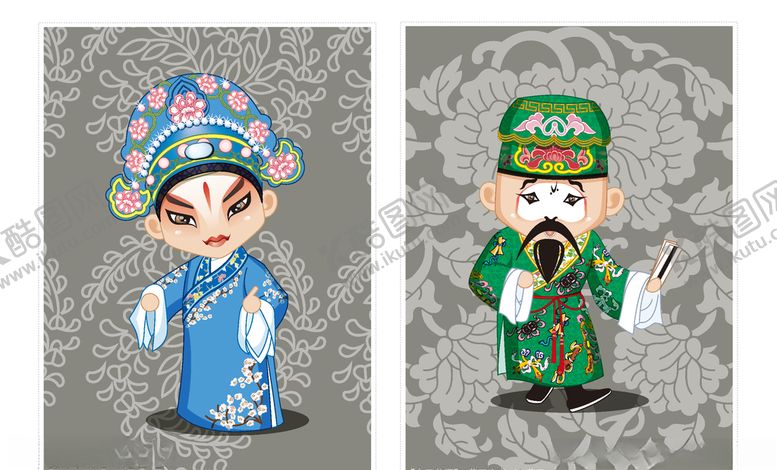 编号：49093310250143338353【酷图网】源文件下载-精美古典古风戏剧精致矢量人物
