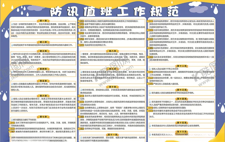 编号：78908107010158016357【酷图网】源文件下载-防讯值班工作规范