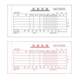 收款收据矢量图票据单据图开票单