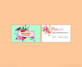 花卉主题精美名片设计