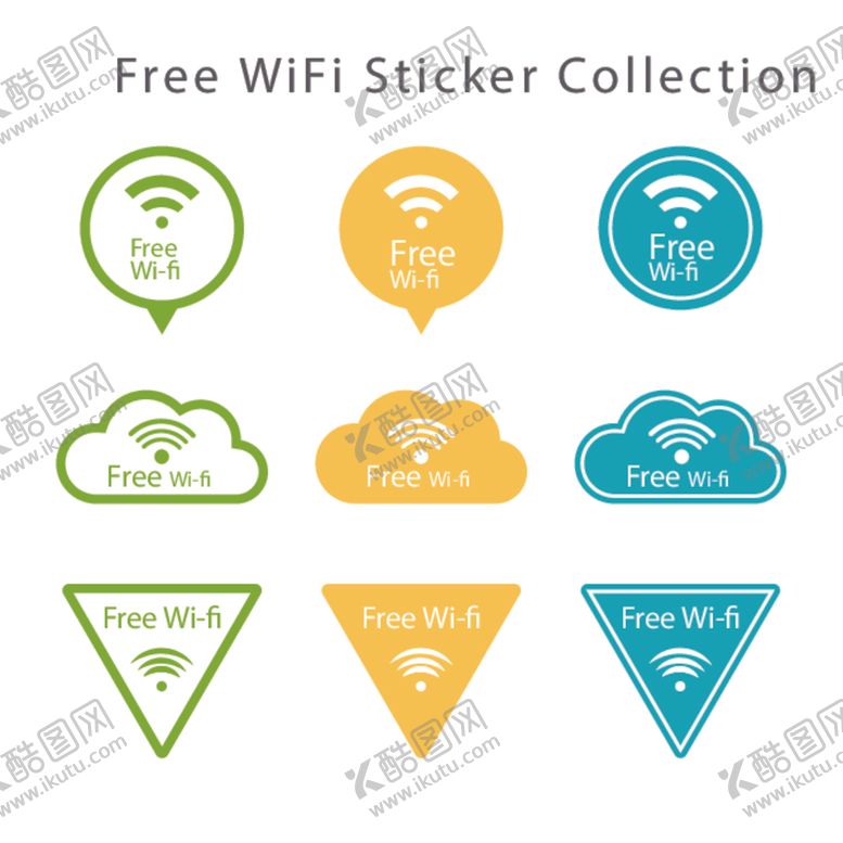 编号：28964204300825058768【酷图网】源文件下载-wifi图标信号标志