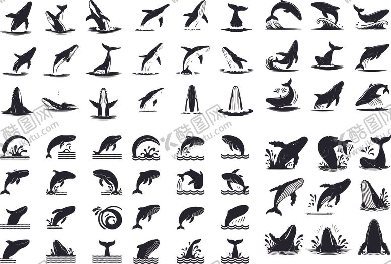 编号：65021410011417076134【酷图网】源文件下载-鲸鱼图案