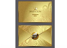 金色奢华珠宝信封设计图