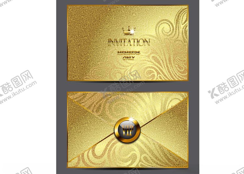 编号：54813811201959441274【酷图网】源文件下载-金色奢华珠宝信封设计图