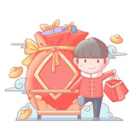 卡通新年福袋