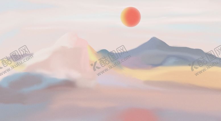 编号：29700705041224072653【酷图网】源文件下载-晚霞插画