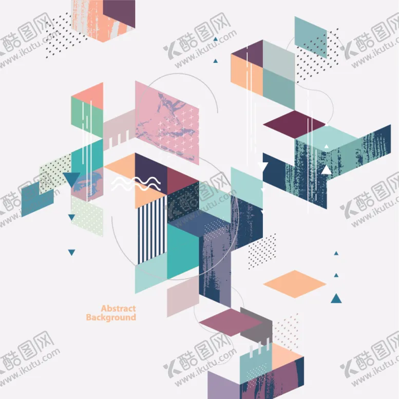 编号：95024606251359003235【酷图网】源文件下载-手绘几何图形背景插画设计AI图