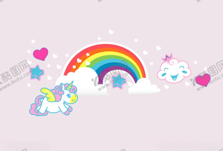 编号：72644010021330347268【酷图网】源文件下载-彩虹卡通
