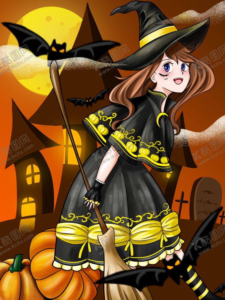 编号：95094009242141181615【酷图网】源文件下载-万圣节插画