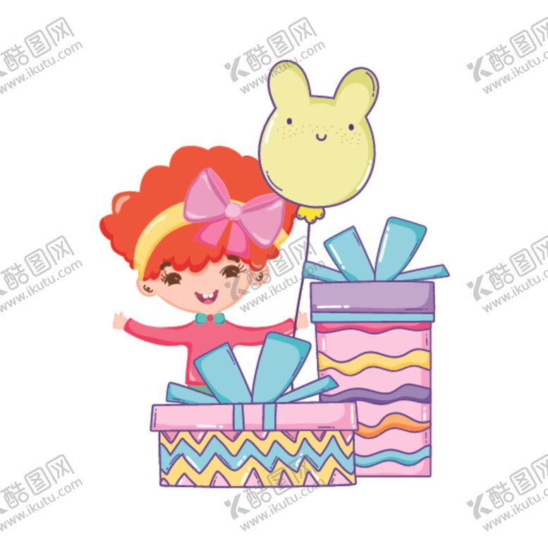 编号：79223810300208061290【酷图网】源文件下载-卡通生日女孩