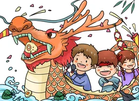 端午节插画大促销粽子感恩
