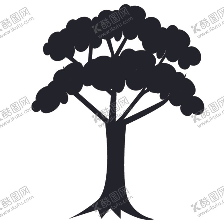 编号：18844710012115205982【酷图网】源文件下载-黑色植物树木剪影