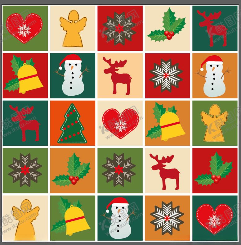 编号：91762610221941447444【酷图网】源文件下载-圣诞主题图案集合