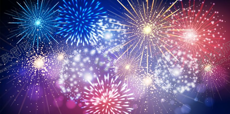 编号：42603909191115355852【酷图网】源文件下载-烟花炫彩五光十色花火节