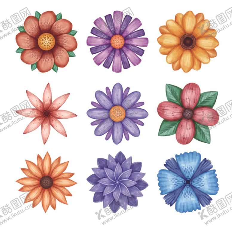 编号：90911210291744041442【酷图网】源文件下载-花朵绘画