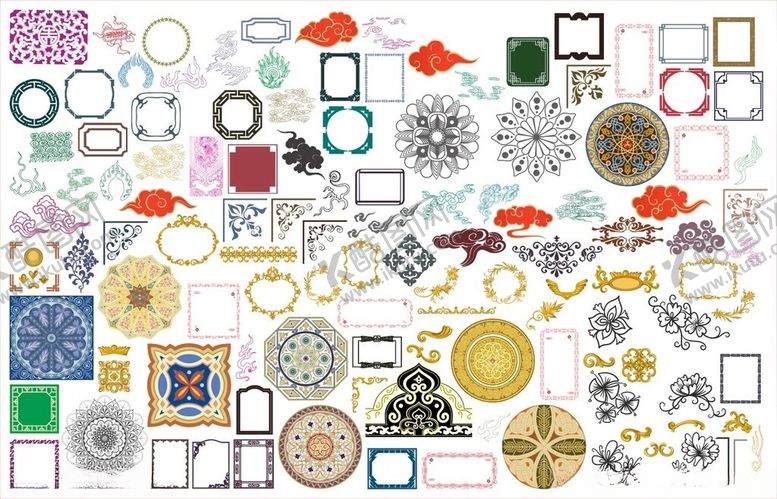 编号：85281110191846395340【酷图网】源文件下载-花纹花边角花边框