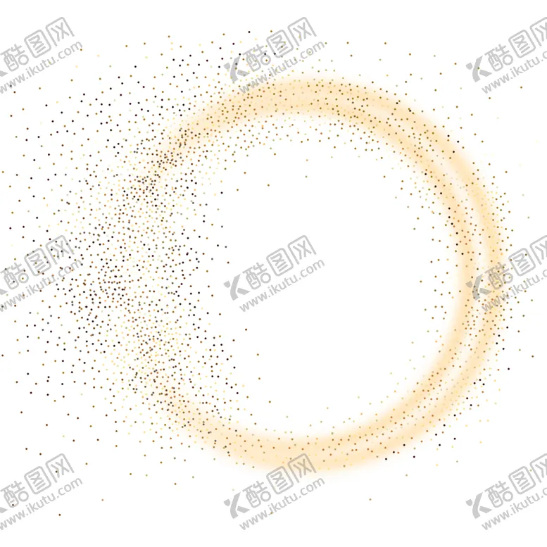 编号：63220606260911081688【酷图网】源文件下载-金色粒子科技感圆形边框元素