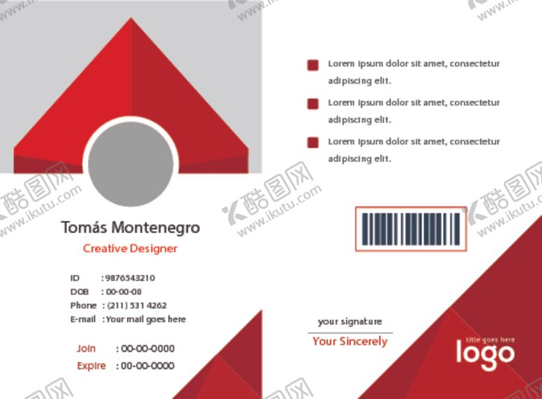 编号：49768911011720507404【酷图网】源文件下载-工作证